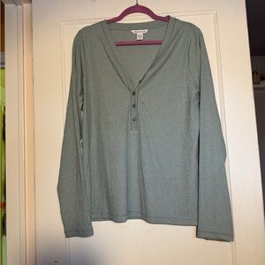 Athleta Sage Long Sleeve Buttoned Top